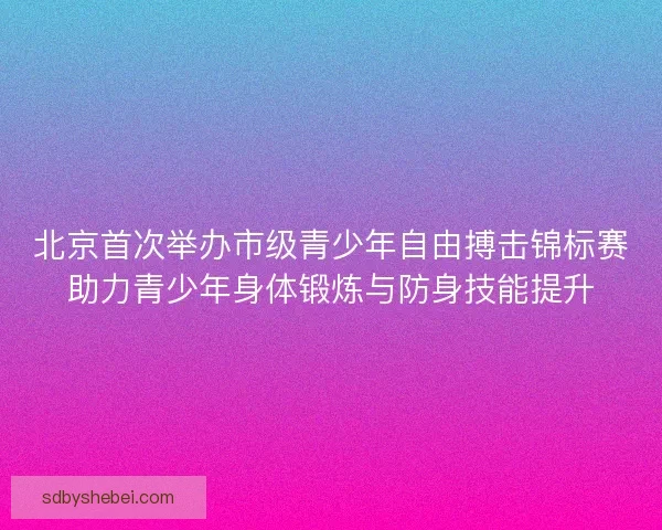 北京首次举办市级青少年自由搏击锦标赛助力青少年身体锻炼与防身技能提升